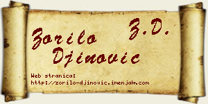 Zorilo Đinović vizit kartica